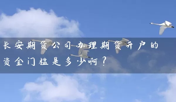 长安期货公司办理期货开户的资金门槛是多少啊？_https://www.gzguangze.com_期货保证金_第1张