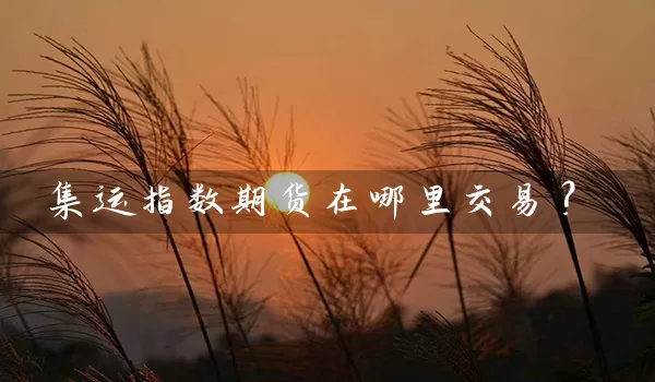 集运指数期货在哪里交易？_https://www.gzguangze.com_期货喊单_第1张