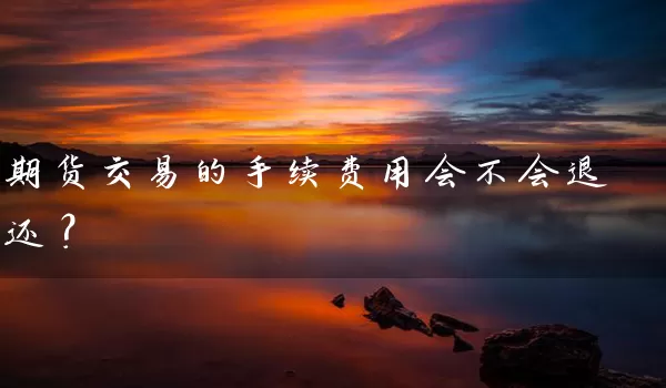 期货交易的手续费用会不会退还？_https://www.gzguangze.com_期货保证金_第1张