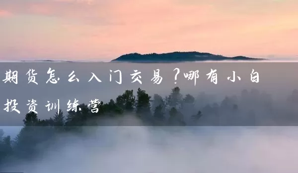 期货怎么入门交易？哪有小白投资训练营_https://www.gzguangze.com_期货开户_第1张